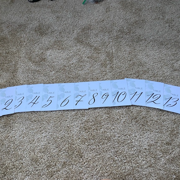 Wedding Table Numbers - Picture 5 of 5